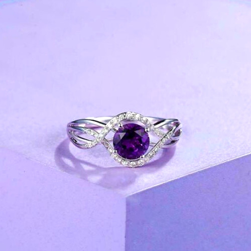 Round amethyst diamond - ct,