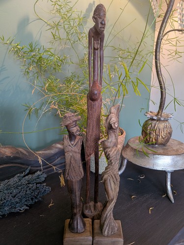 Vintage hand carved african - hand-carved,
