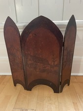 Vintage wooden fire guard - vintage,