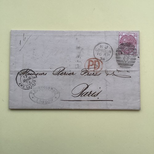 1874 letter london - london, qv