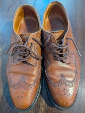 CHEANEY tan Brown mens Leather Brogue Shoes  Size  UK 8 Kingston Vintage Dress
