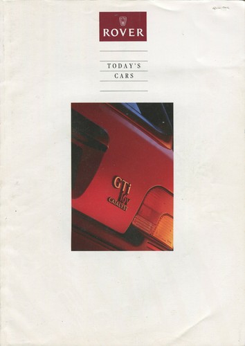 Car brochure rover today s - car,