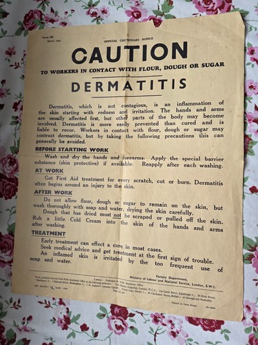 Ww2 caution dermatitis poster - caution,