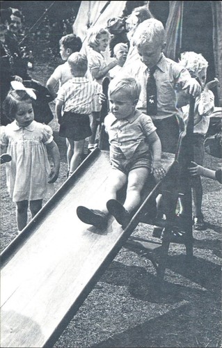 Vintage photo playground fun - photo,