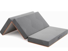 Tri-Fold Gel Memory Foam Mattress 90x190x10 cm Folding Guest Bed Travel Camping 