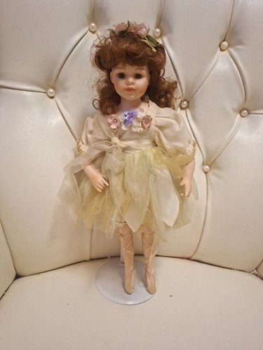 Porcelain ballerina doll - doll, 15''