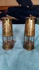 Miners lamp vintage brass - lamp,
