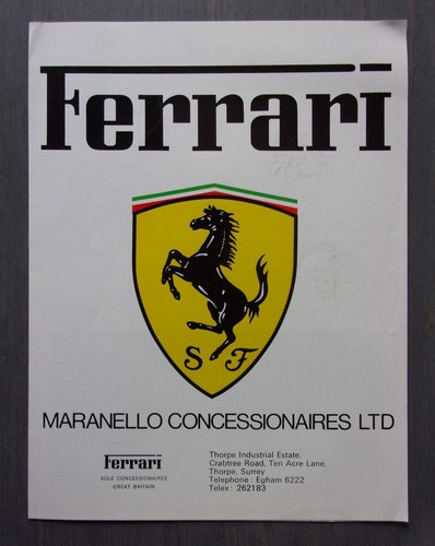 Ferrari range orig 1981 mkt - orig, uk