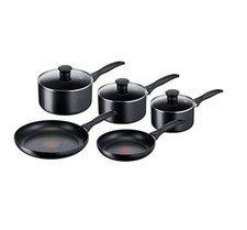 Tefal Induction G155S544 Non-Stick 5 pcs Cookware Saucepan Frying Pan Set, Black
