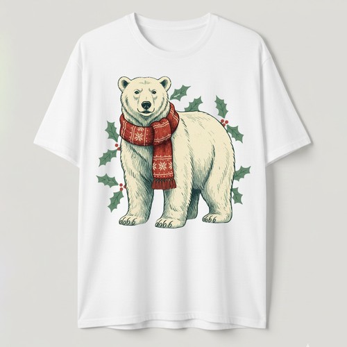 Polar bear christmas shirt - christmas, t-shirt