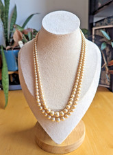 Vintage Rosita double stranded cream faux pearl necklace