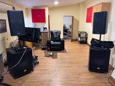 QSC K12 Gen1 (pair) and 2 x 18" subs.  4.8k fully active pa system