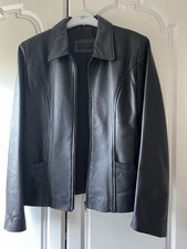 Sardar (London) Ladies Black Leather Jacket Size 12