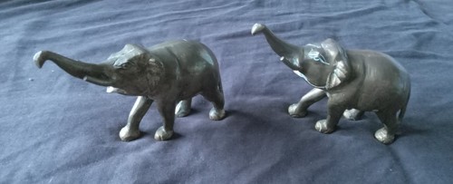 Pair vintage solid brass - of,