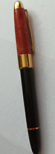QUALITY DUKE 2000 BALLPOINT PEN BLOOD RED ORANGE MARBLED TOP FREE UK P+P - LOOK