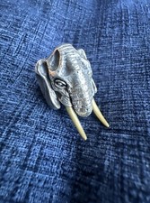 sterling silver figural elephant ring