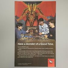 DUNGEON FANTASY BOARD GAME TSR 1991 VINTAGE RETRO ADVERT