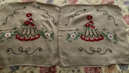 Hand embroidered cushion - embroidered,