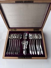 Vintage Dutch .835 Silver Spoon Set – 14-Pc, Benten & Zonen, Art Deco Era