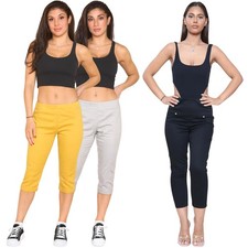 Womens Cropped Capri Trousers