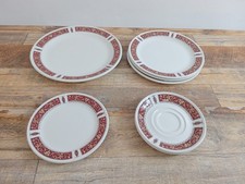 Royal Doulton Hotelware Steelite Red Marina Plate Set Saucer Side Dinner