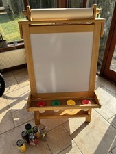 Children’s Solid Sturdy Wooden Easel with Paper Holder & Storage by Kidkraft