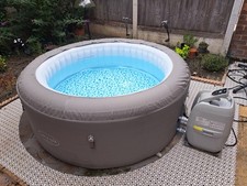 Lay Z Lazy Spa Barbados Hot Tub With Accessories Pump Cover Chemicals Filter Mat