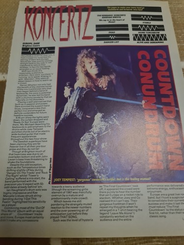 Vintage joey tempest - vintage,