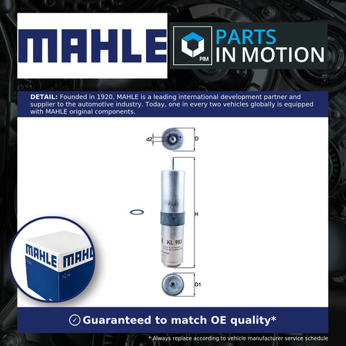 Fuel filter kl983d mahle - fuel,