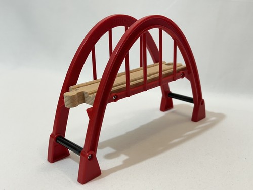 Brio red raised bridge wooden - brio,
