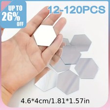 120X 3D Mirror Sheets Self Adhesive Non Glass Mirror Tiles Wall Sticky Mirror
