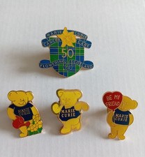 Marie Curie Teddy & Daffodil Pin Badges
