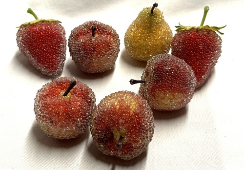 Faux beaded fruit pc - faux,