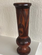 Wooden Vase 10 Inch Tall