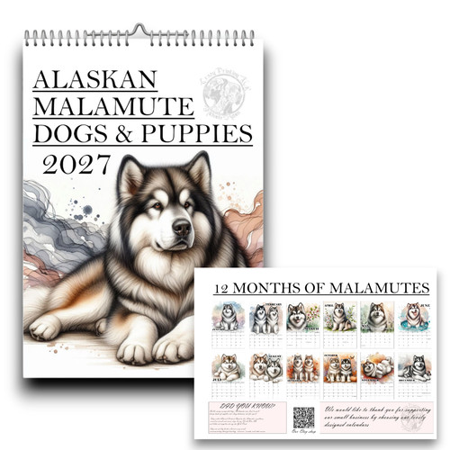 Alaskan malamute calendar - alaskan,