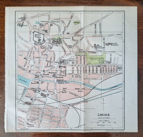 Antique folding map - folding,