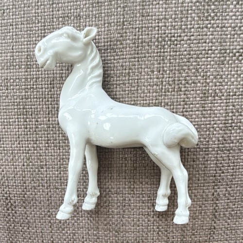 Small white china horse - small,