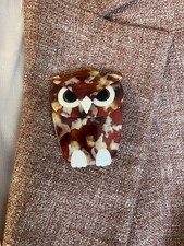 Lea stein owl brooch paris - lea,