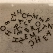 Set Of  Vintage Letters  Typeface Font Group Of Small Alphabet 20mm Metal 