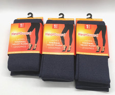 Ladies Plush Velvet Thermal Denim Marl Leggings 200 Denier -Heat Guard (MG120N)
