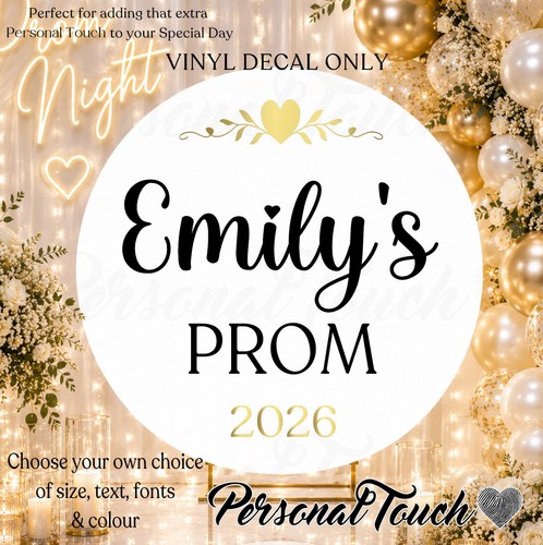 Personalised prom formal - personalised, decal