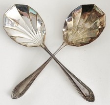Silver Plated Art Deco Serving Spoons by M Bros Vintage