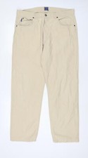 Rockport Mens Beige Cotton Straight Jeans Size 38 in L34 in Regular Zip - Long L