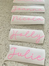 Personalised Vinyl Sticker Custom Name Decal for Glasses, Gift Bags, Boxes etc