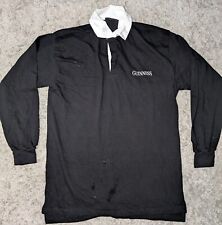 Guinness Rugby Top Shirt Black White Long Sleeve Large " Club Together"