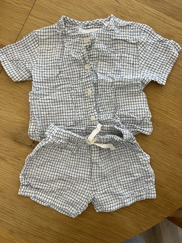 Zara check print shirt shorts - zara,