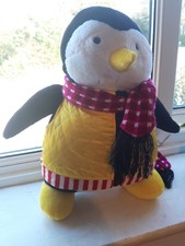 Large penguin with scarf