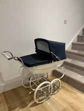 Silver Cross Oberon Coach Built Dolls Pram Heritage Nvy Blue Excellent Condition