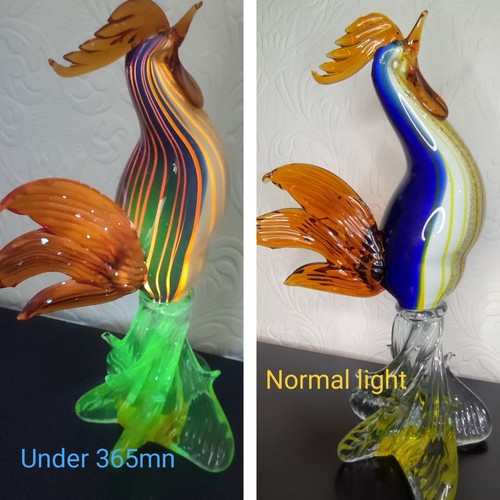 Murano glass fire rooster - ,