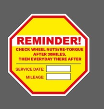 60 x CUSTOM Personalized YOUR MOT GARAGE SERVICE Change Reminder Stickers